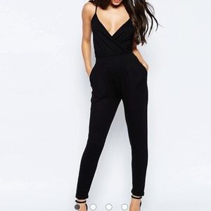 NWT ASOS  Wrap Jumpsuit Black